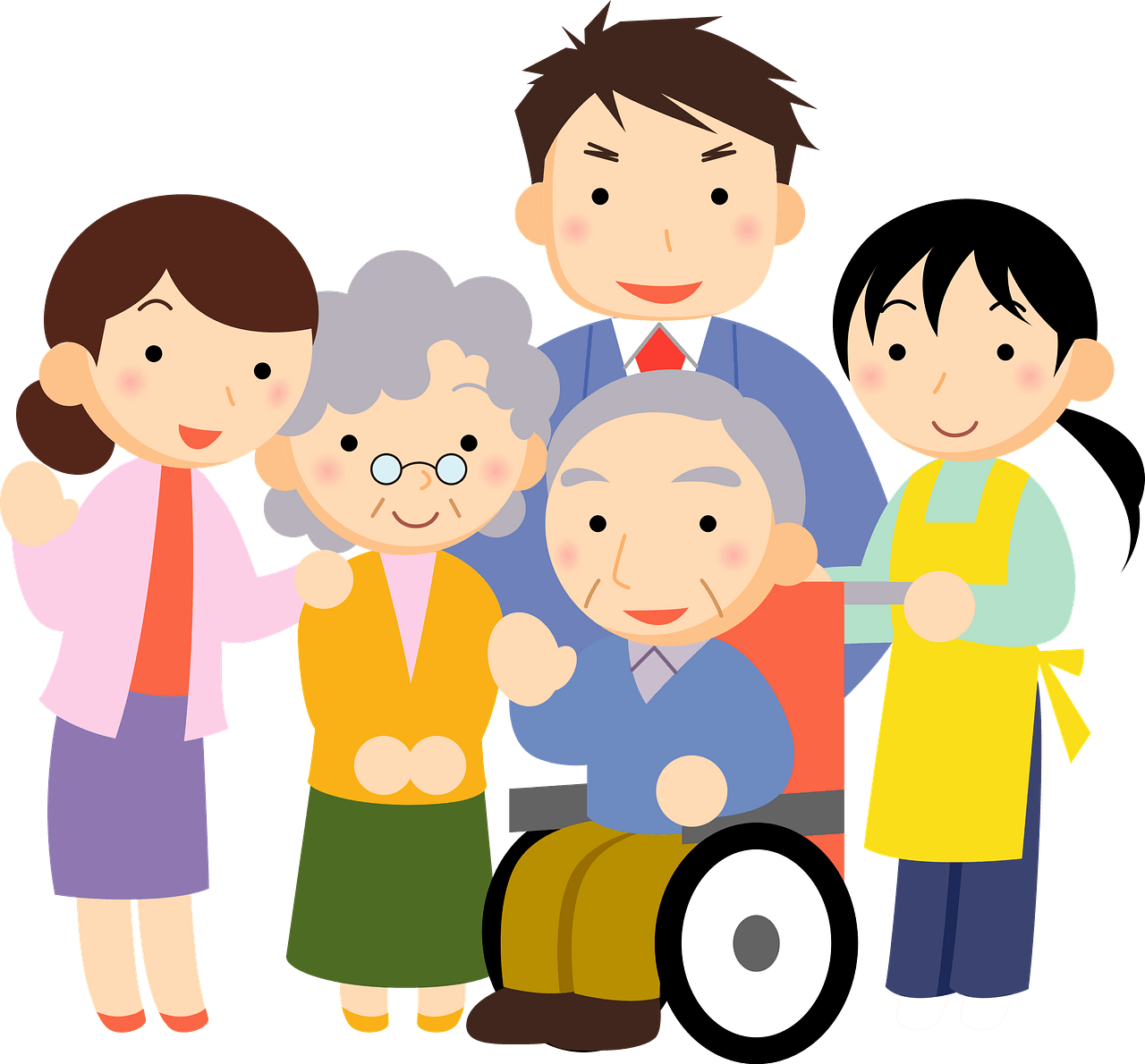 elderly family cliparts