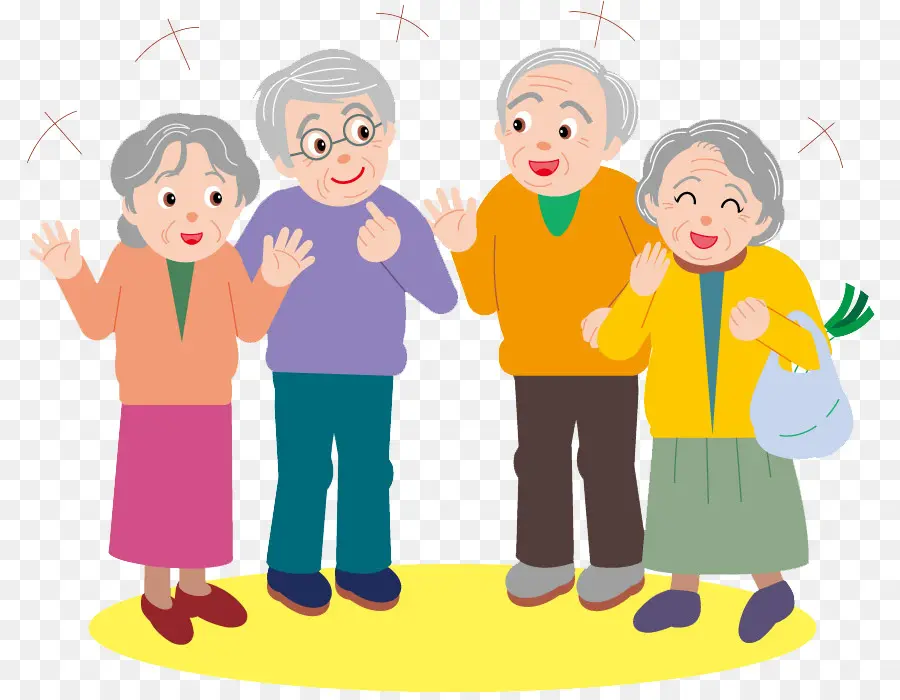 Elderly People - Happy Elderly People Cartoon - CleanPNG / KissPNG