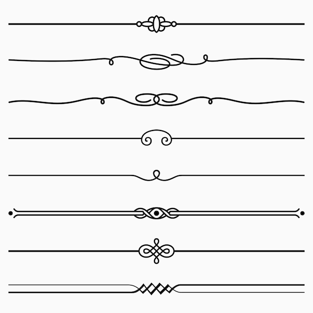 elegant lines cliparts 2024