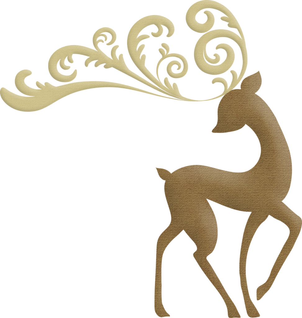 elegant reindeer cliparts