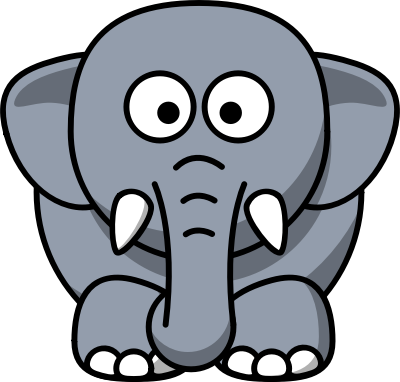 Cartoon elephant - Openclipart