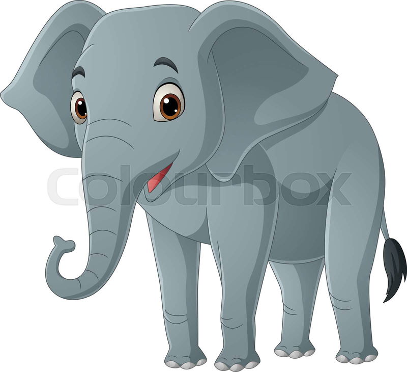 Illustration of Cute elephant cartoon | Colourbox