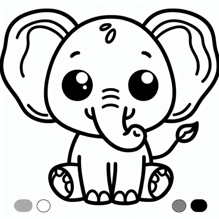 elephant pictures for kids to color