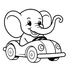 elephant pictures for kids to color