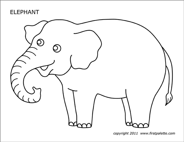 elephant print out