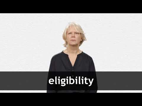 ELIGIBILITY Definition und Bedeutung | Collins Englisch Wörterbuch
