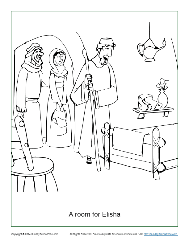 elisha coloring pages