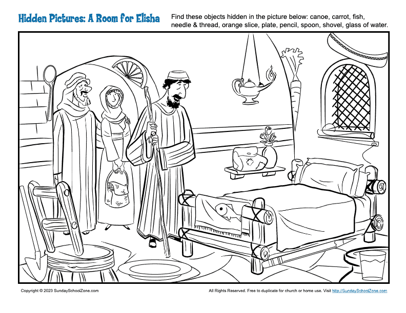 Free, Printable Elisha Bible Activities on Sunday School Zone