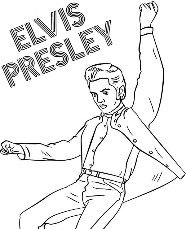 elvis presley coloring pages