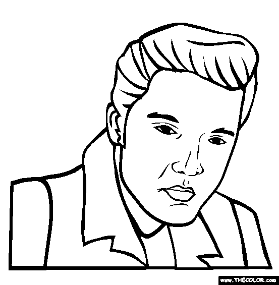 Elvis Presley Coloring Page | Free Elvis Presley Online Coloring