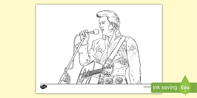 elvis presley coloring pages