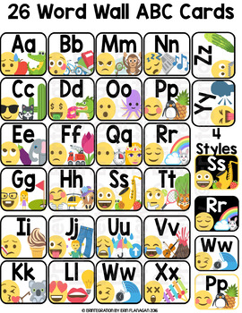 Emoji Word Wall Letters