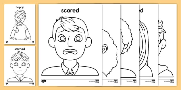 emotions coloring pages for kids