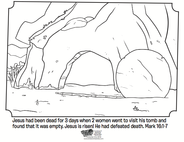 Empty Tomb - Bible Coloring Pages | Whats in the Bible?