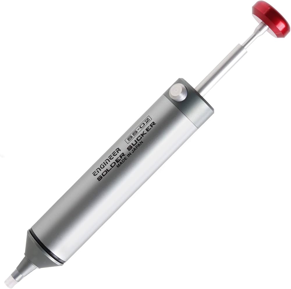 ENGINEER SS-02 Entlötpumpe mit innovativer hitzebeständige Silikondüse,  kompakter Lötsauger 153 mm Einhandbedienung, Hergestellt in Japan :  Amazon.de: ...