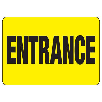 entrance signs