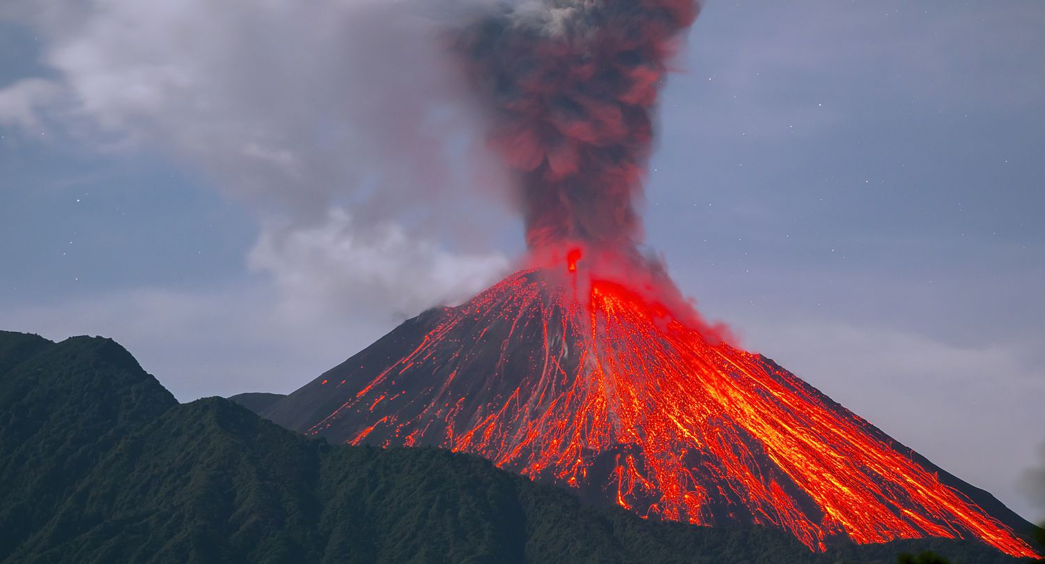 erupts
