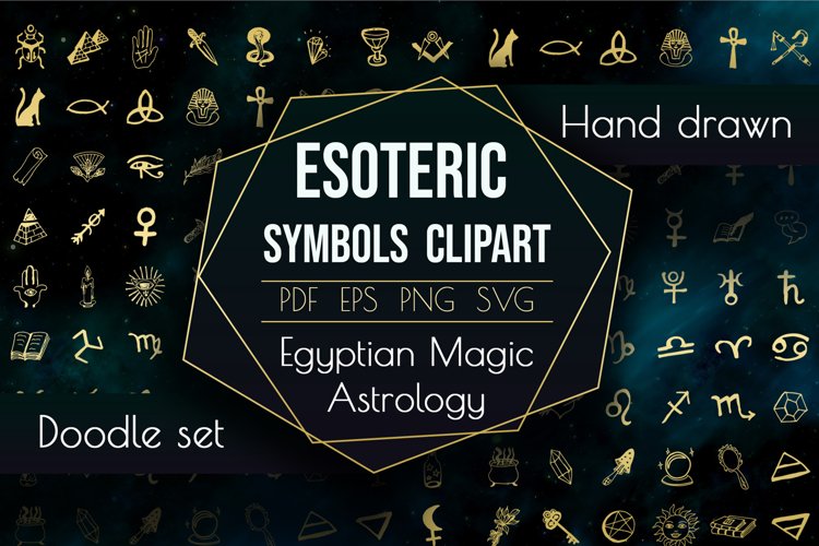 Esoteric Symbols Clipart. Spiritual Sacred Magic (1040539)