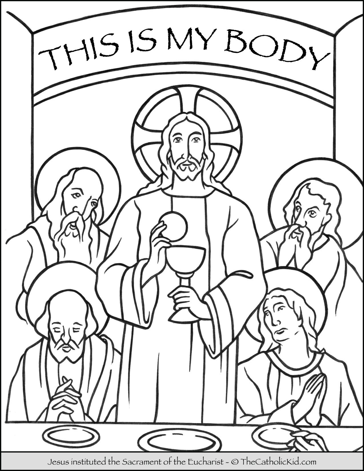 eucharist coloring pages