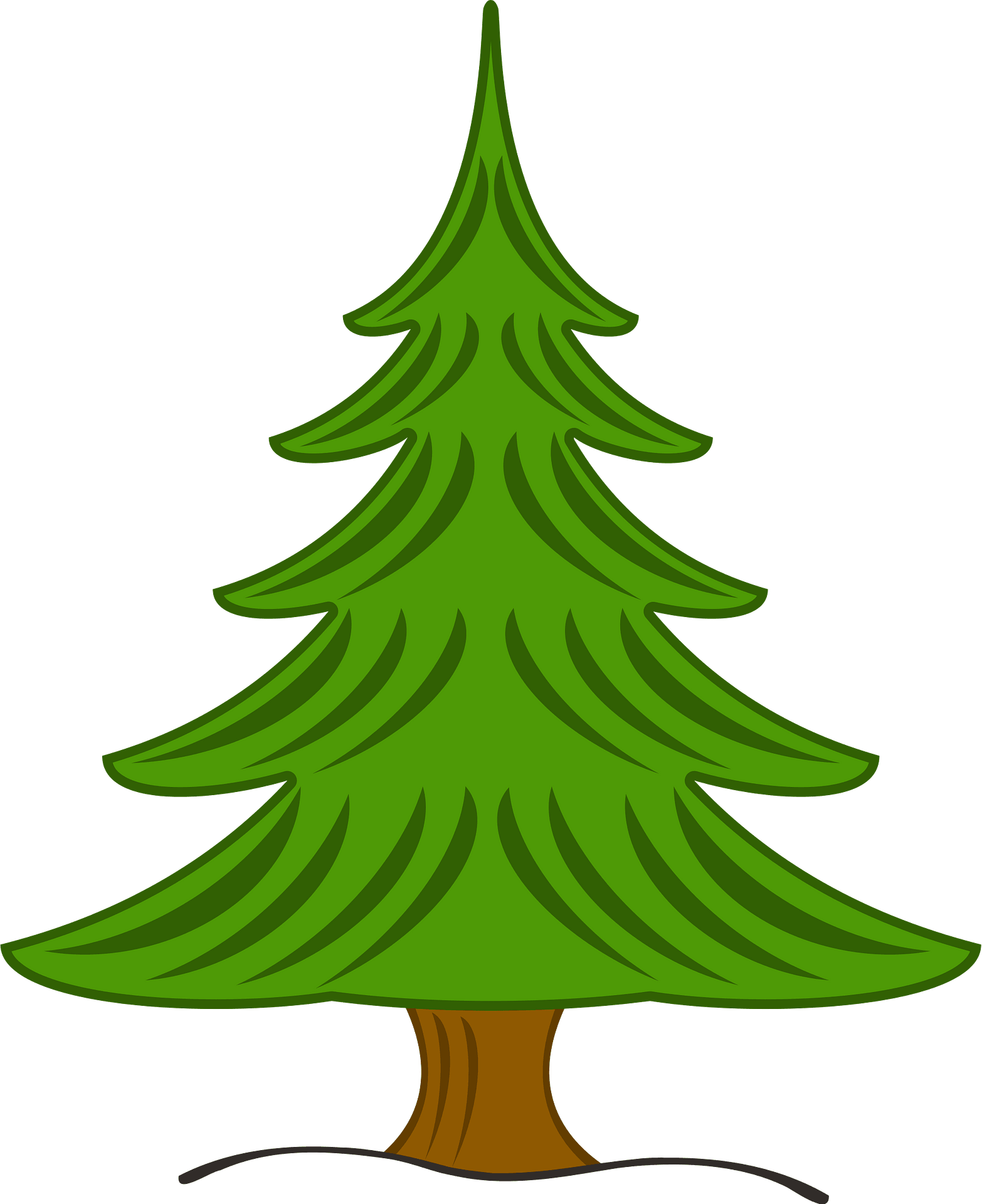 Evergreen Tree - Free vector clipart images on clipart library.com