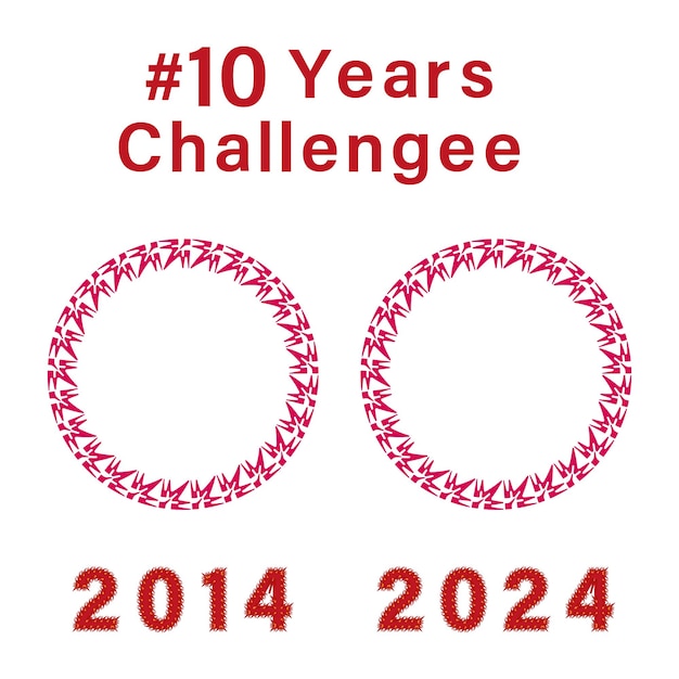 Premium Vector | 10 Years Challenge Evolution Year 2014 versus ...