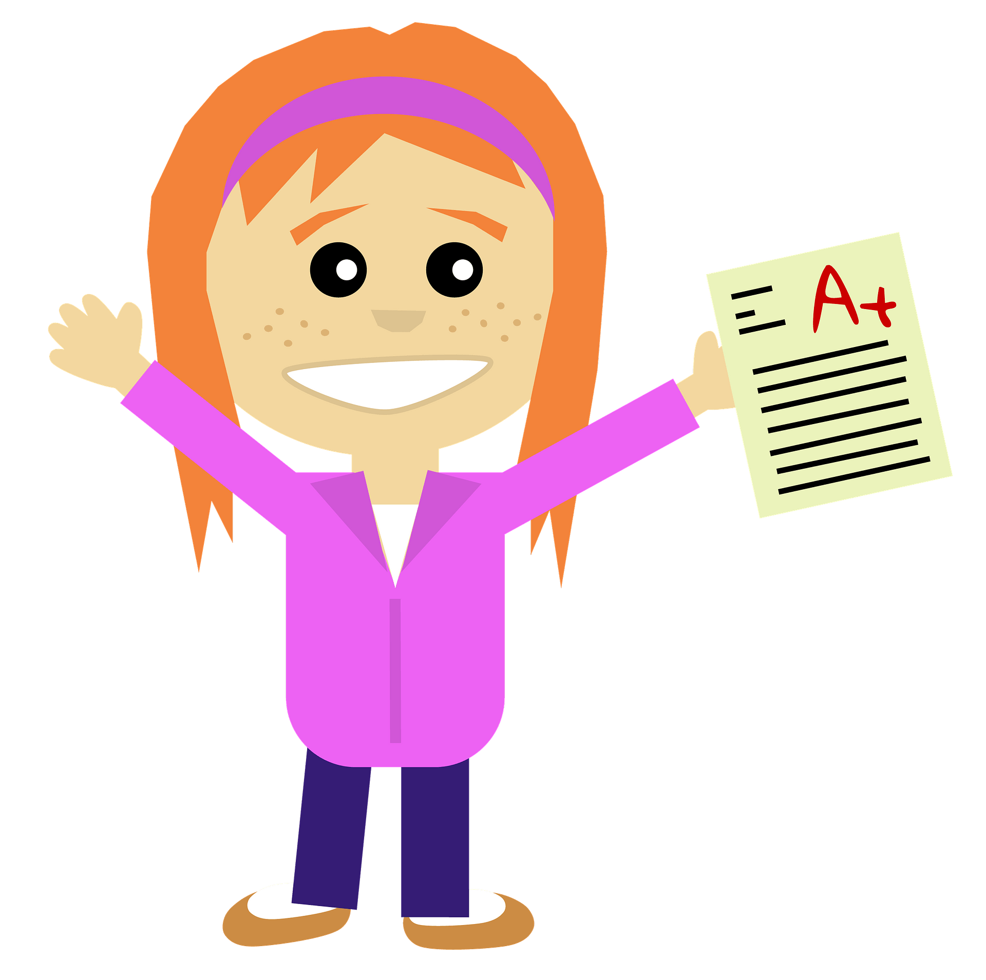 Excellent student girl - Free vector clipart images on clipart library.com