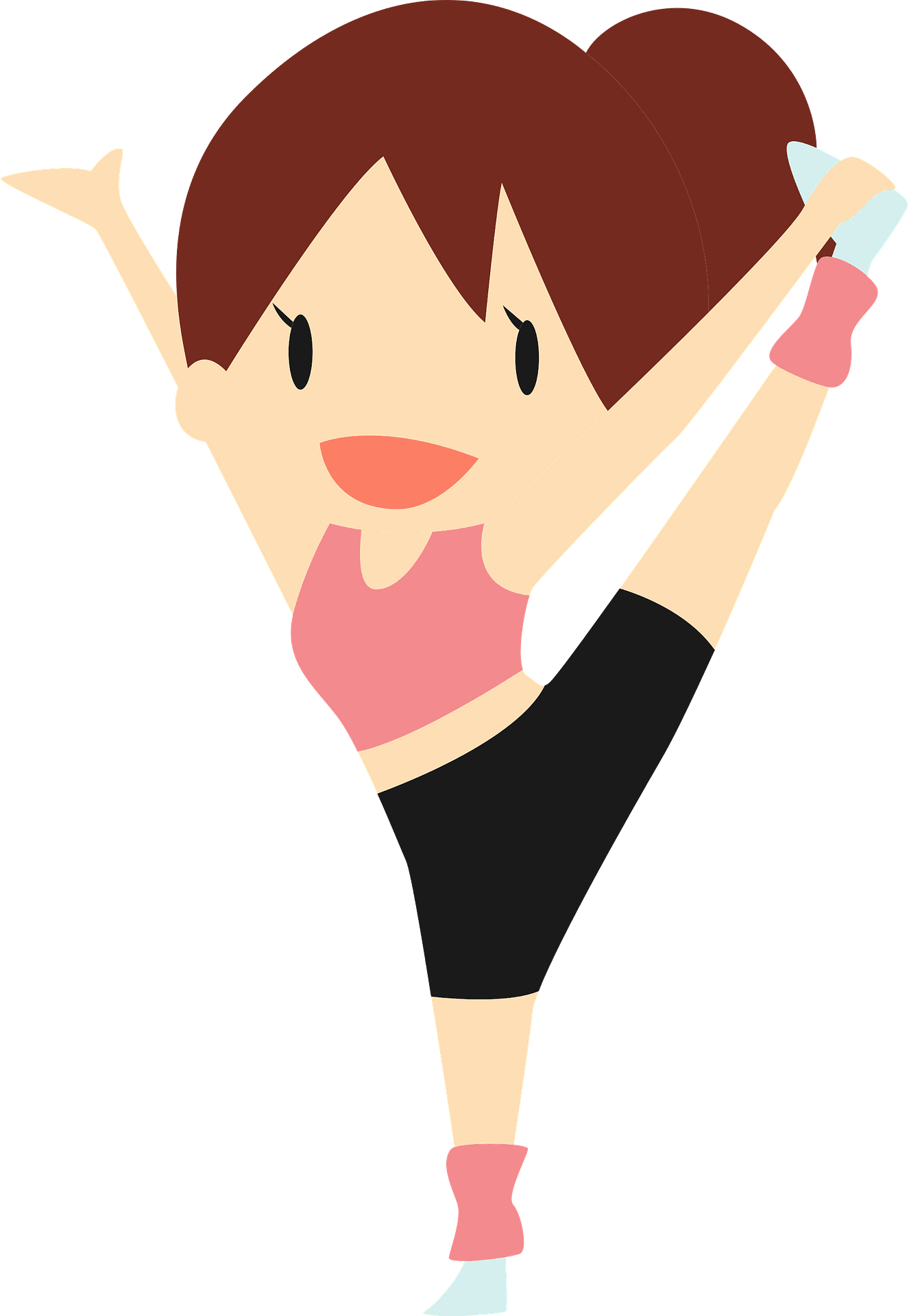 Woman is Doing Aerobic Exercise - Free vector clipart images on ...