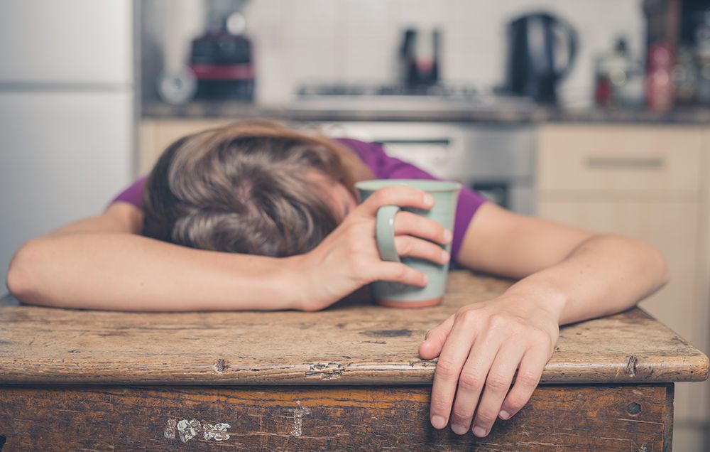 exhausted womans