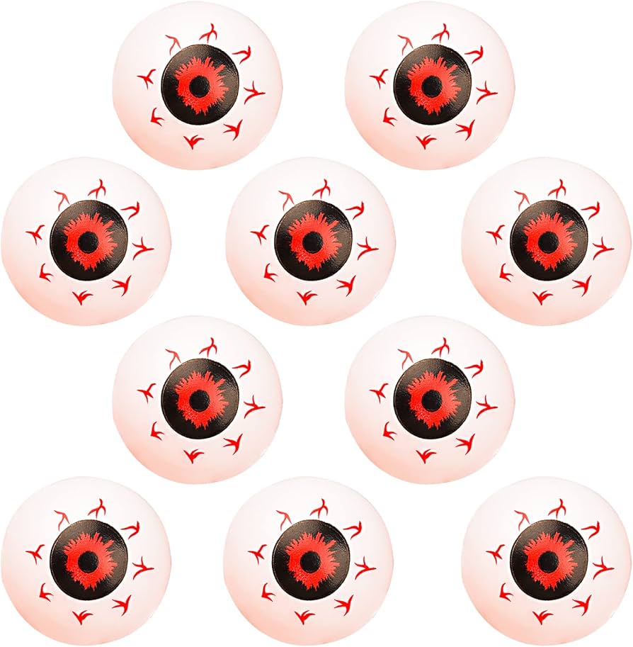 Cetornie Pack of 10 Halloween Eyeballs Scary Eyes Balls Plastic ...