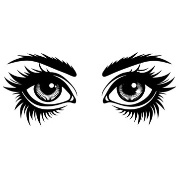 eyes outline cliparts 2024