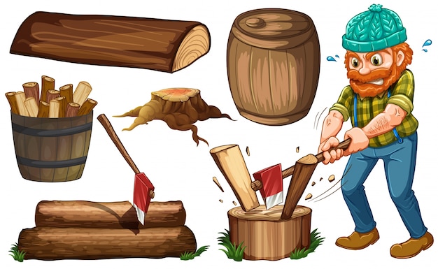 Holzfaeller Clipart-Vektoren und -Illustrationen zum kostenlosen ...