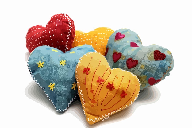 fabric heart cliparts