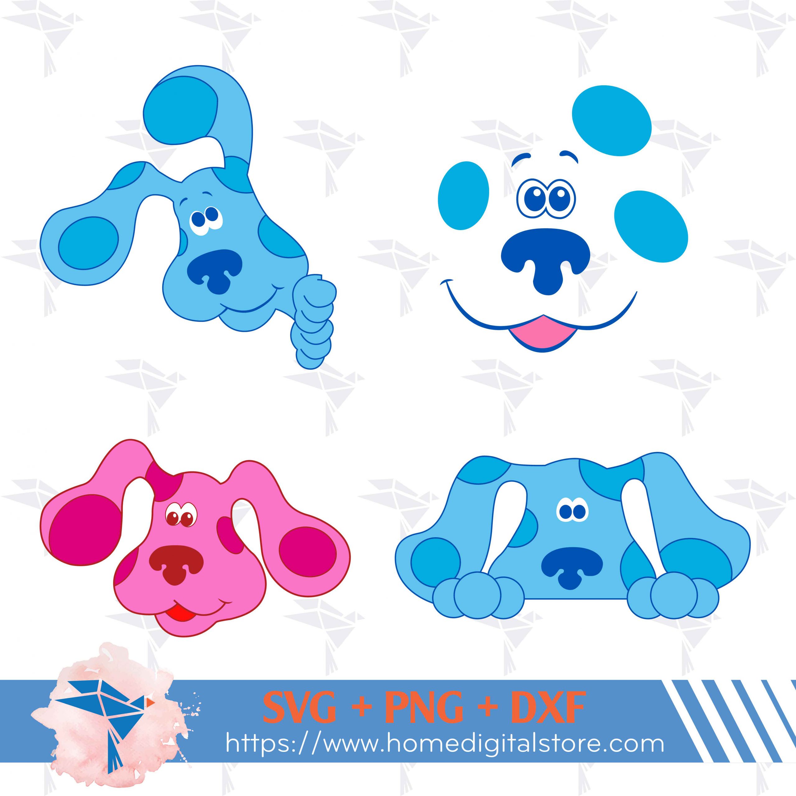 Blues Clues Head SVG, PNG, DXF. Instant download files for Cricut Design  Space, Silhouette, Cutting, Printing, or more