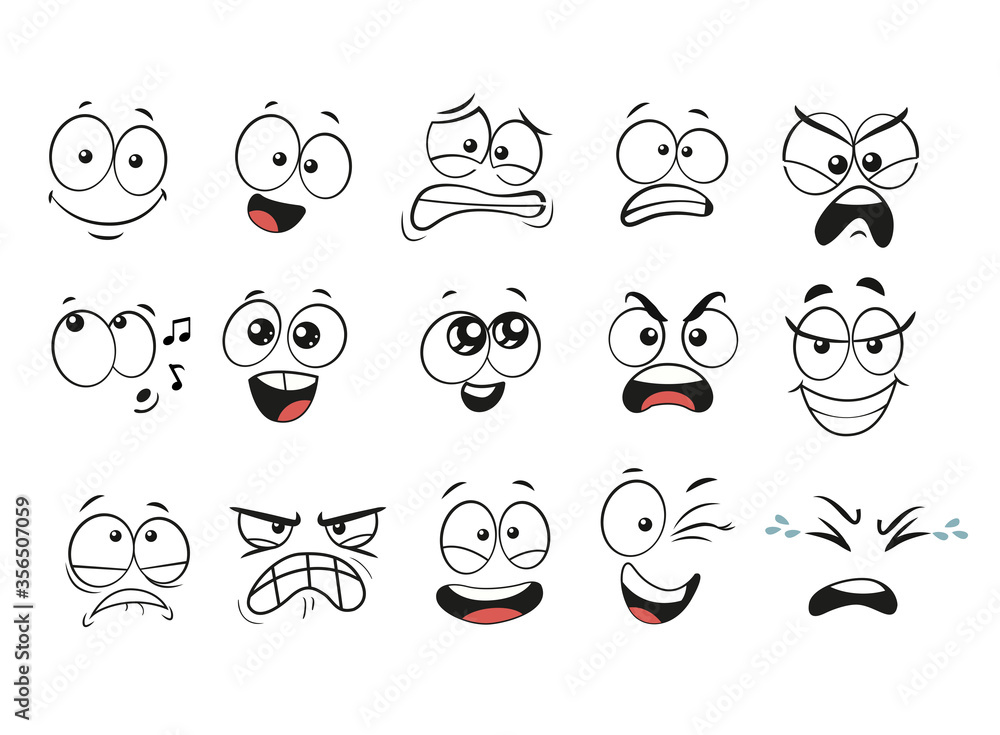 facial expressions pictures cartoons