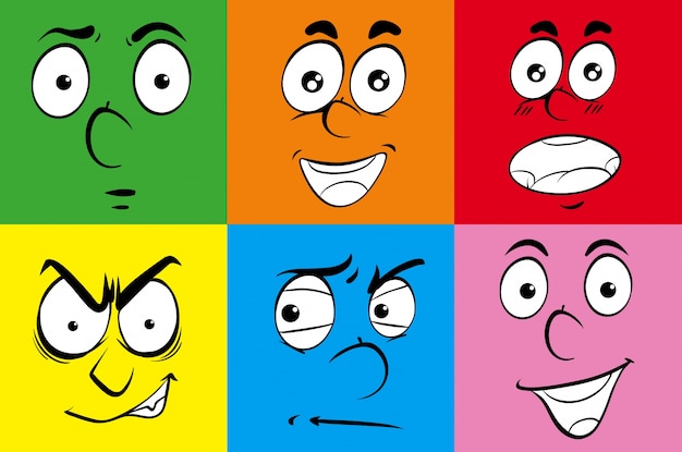 facial expressions pictures cartoons