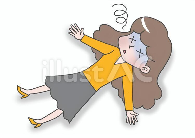 Free Vectors | Illustration of a fainted woman