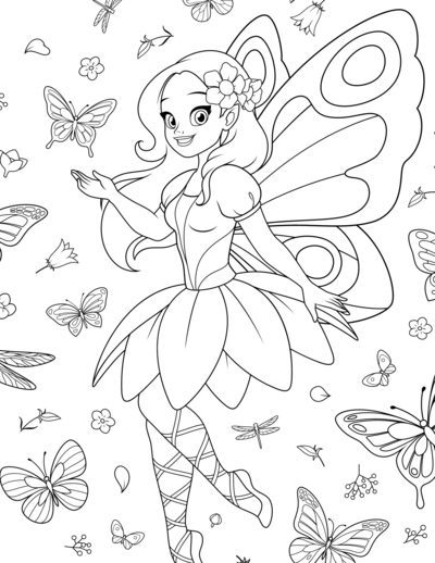 fairy color pages