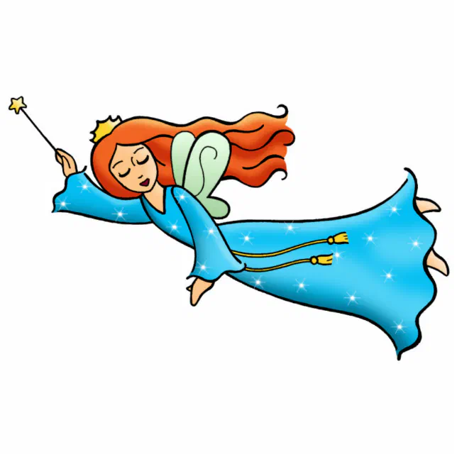 Cartoon Clip Art Flying Fairy Princess Magic Wand Standing Photo Sculpture