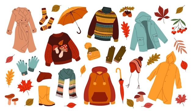 Autumn Clothes Vectors &amp; Illustrations for Free Download | clipart library
