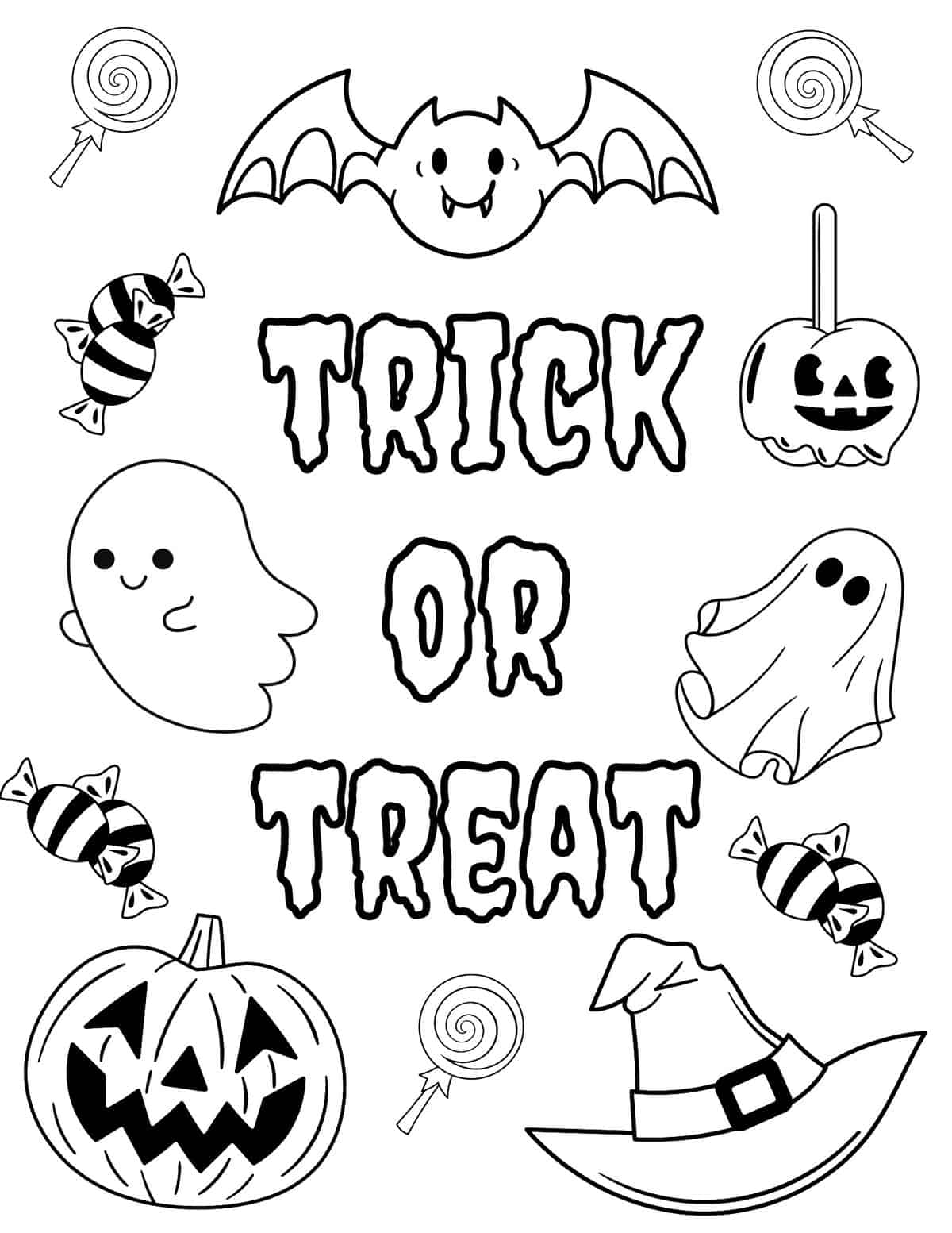 fall halloween coloring pages