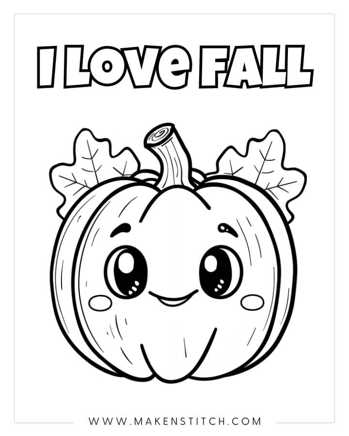 Fall Coloring Pages - Makenstitch