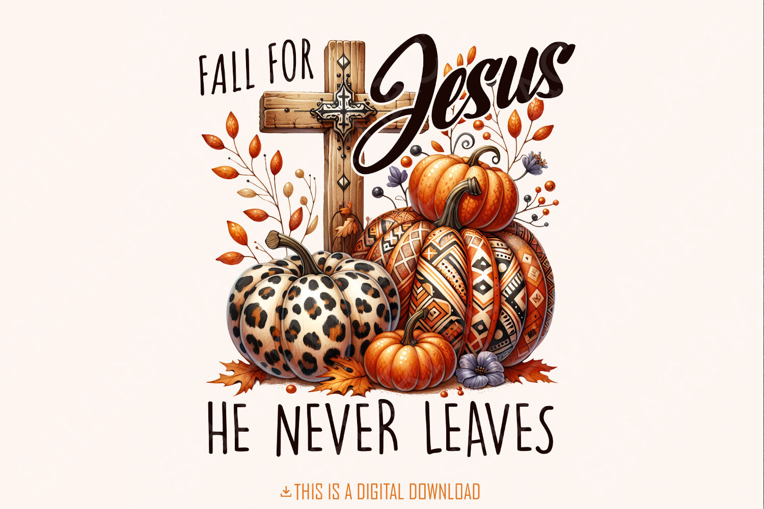 Fall for Jesus PNG, Fall Sublimation Designs, Thanksgiving Png ...
