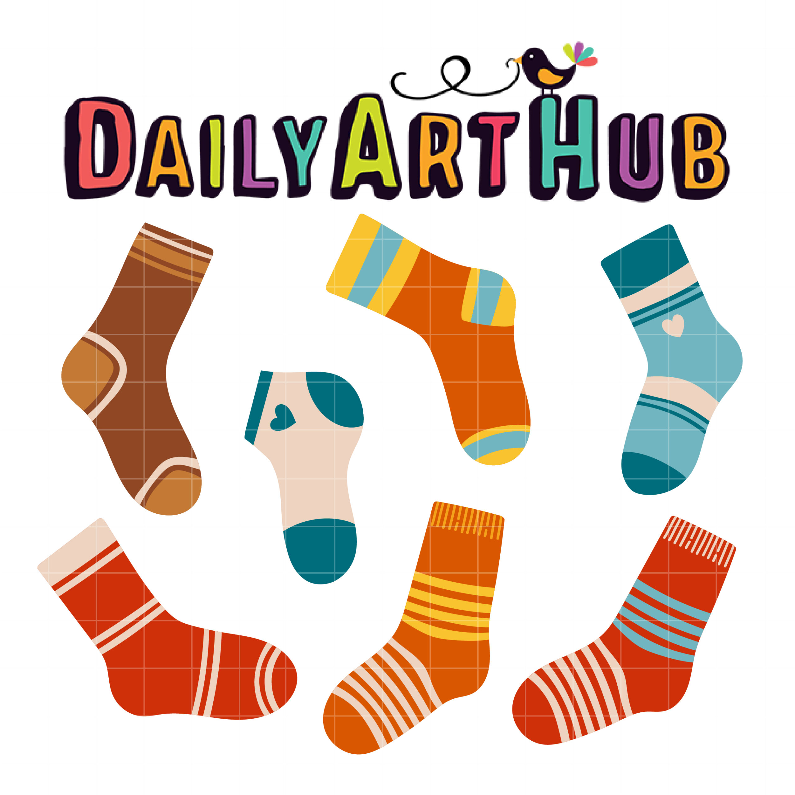 fall socks cliparts