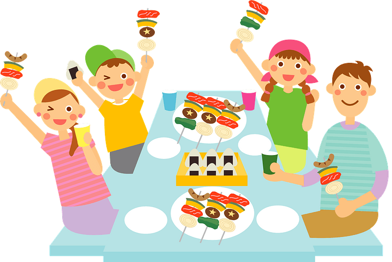 family bbq cliparts