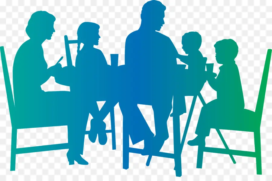 family dinner clipart