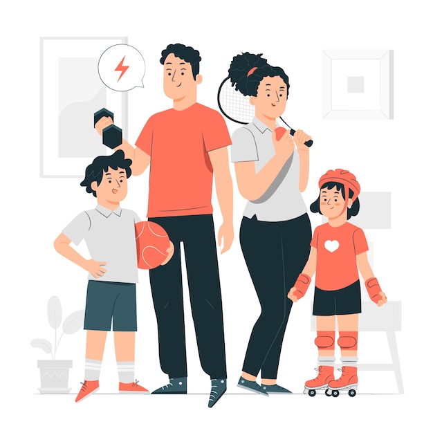 family fitness cliparts