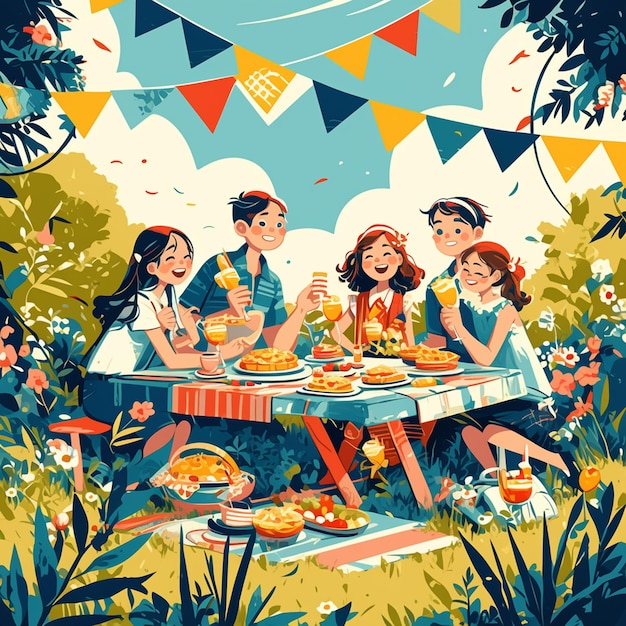 family picnic cliparts 2024