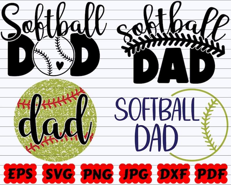 family softball cliparts