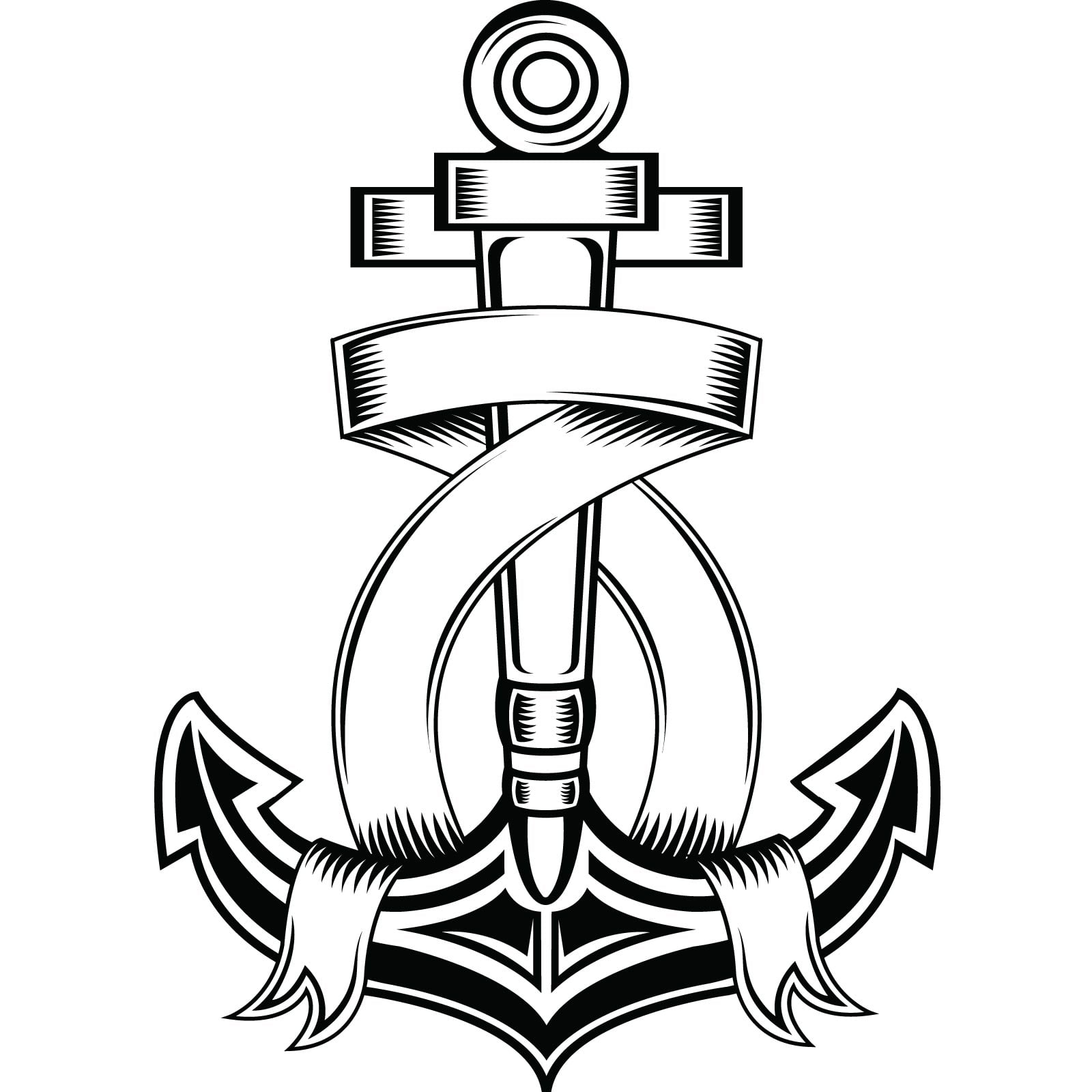 Fancy Anchor Nautical Wall Sticker / Decal - World of Wall Stickers
