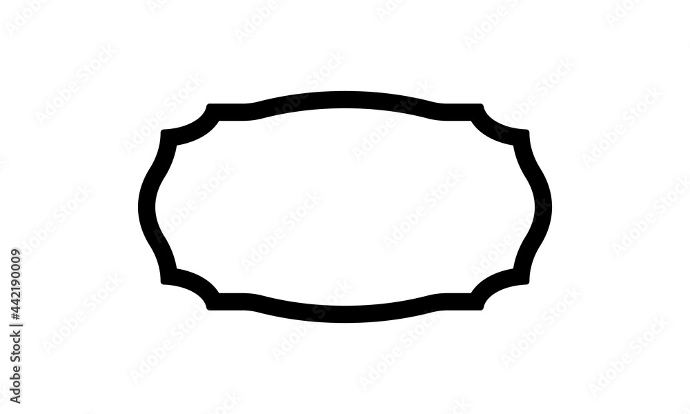 Fancy label outline. Clipart image isolated on white background ...